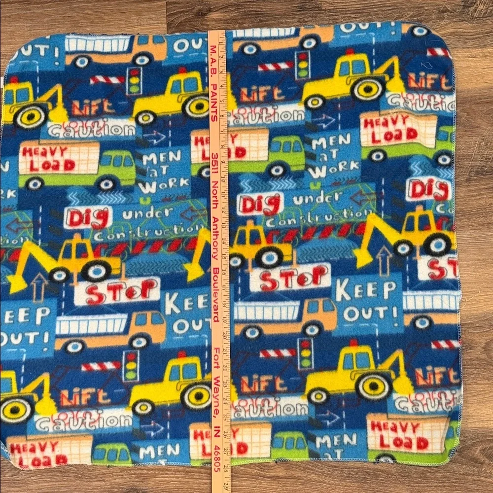 Cribmates truck blue Construction Theme Kids baby blanket
